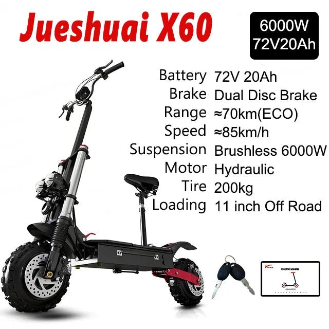 [8 models]10/11 Inch 48V-72V 1000W-6000W Electric Scooter 50-85km/h Fast E Scooter Off Road Electric Kick Scooter Foldable Adult AXSSIBLZ