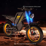 Coswheel Thunder GT20 / 60V 40AH Dual Battery 2000W Fat Tire Electric Mountain Bike AXSSIBLZ