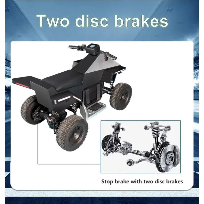 800W Kids Electric ATV, 4-Wheel Off-Road Quad, Children’s Electric Dirt Bike, Youth Beach Sand Buggy for Ages 8-12 AXSSIBLZ
