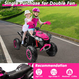 Kids ATV 4 Wheeler, JOYRACER Upgraded 2 Seater 24V Ride On Toy for Big Kid w/800W Powerful Motor, Battery Powered AXSSIBLZ