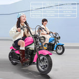 24V Electric Dirt Bike, 250W Electric Motorcycle w/LED Light, Leather Seat- Two Speed Max Up to 14MPH & 60 Minutes Motorbike AXSSIBLZ