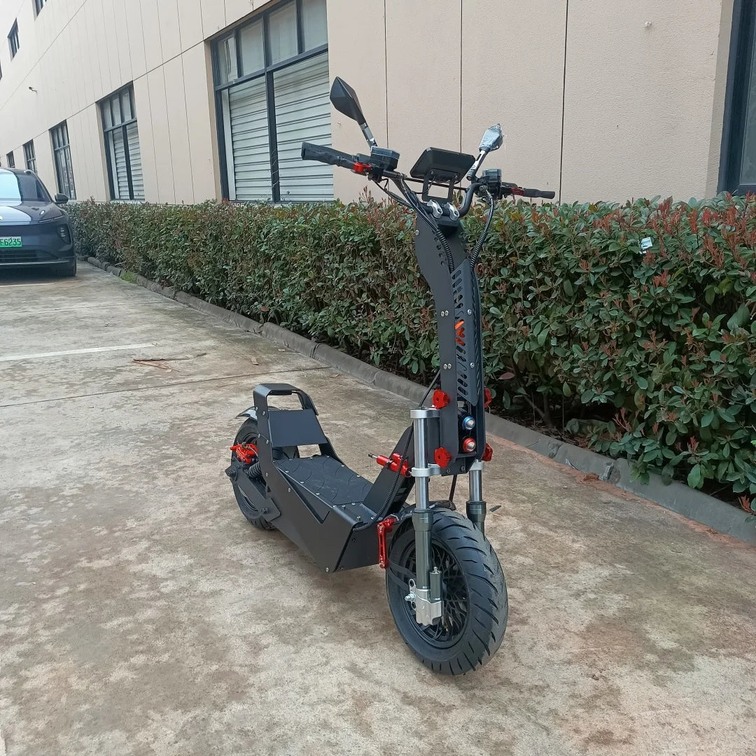 All-Black 72V 15000W Fast Speed 80MPH 120-140KMH Electric Scooter QS Motor Votol Racing Controller Geofought F8 E Scooters AXSSIBLZ