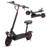Motor 800W Folding Electric Scooters With Seat For Adults Commuter 28MPH Fast Foldable E-Scooter Off-Road Tires Electric Scooter AXSSIBLZ