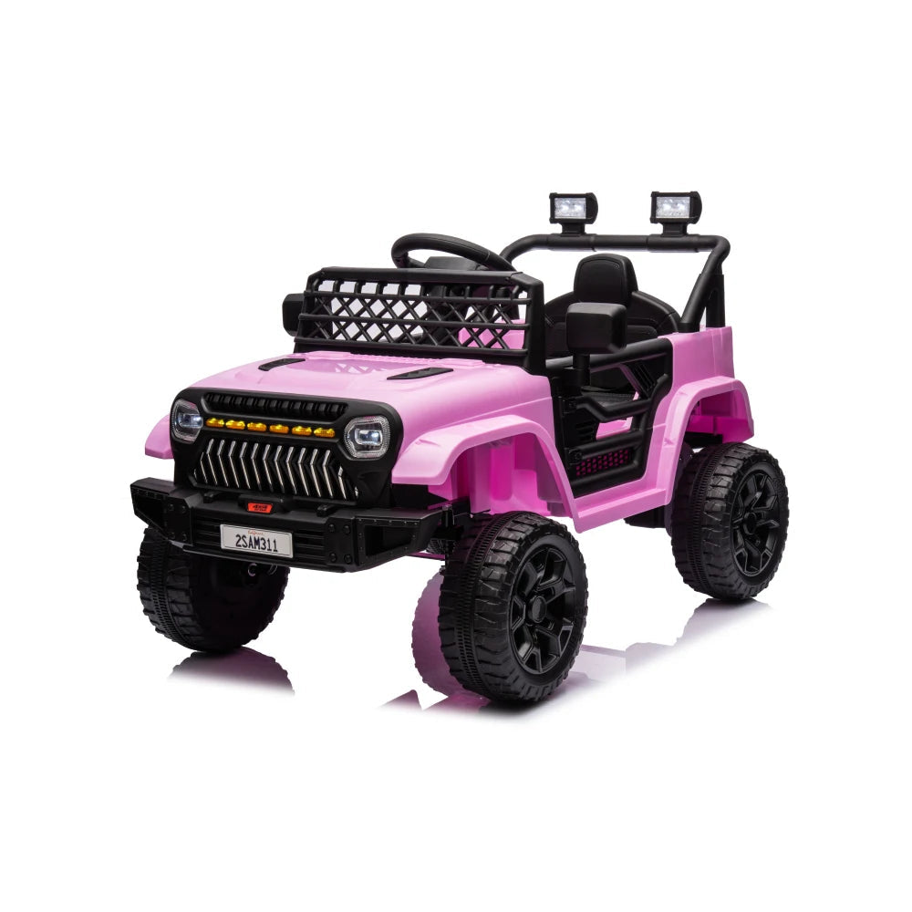 Kids Ride on Truck Car, 12V Ride on Toy Electric Cars for Kids w/ Remote, Bluetooth,pink AXSSIBLZ