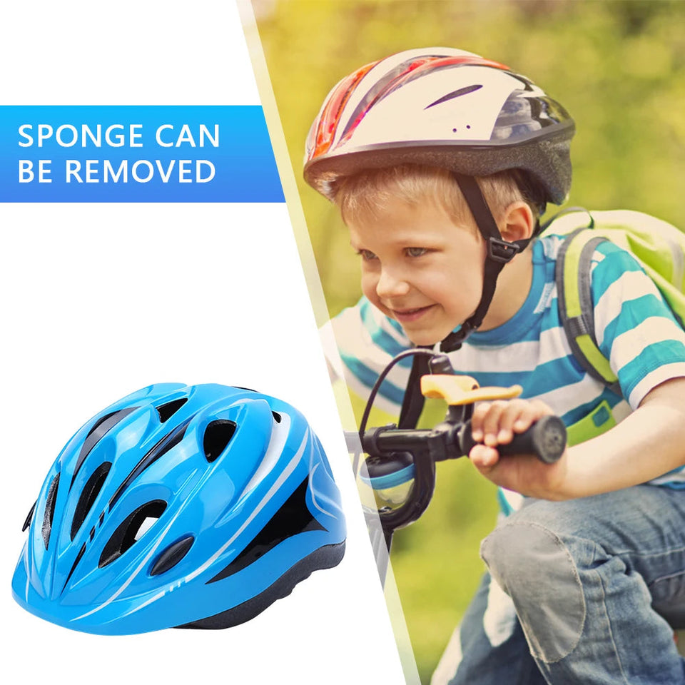 Child Bicycle Helmet Kids MTB Road Bike Helmets Safe Breathable Protection Headgear with Kneepads for Outdoor Sports Headpiece AXSSIBLZ