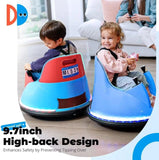 12V Bumper Car for Kids Toddler 1.5-6 Years with Remote Control Bluetooth Music 3 Speeds DIY License Plate Electric Ride on Toys AXSSIBLZ