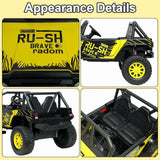 24V 5AH 2 Seater Power Wheels 4WD Kids' Electric Vehicles UTV Ride On Car Spring Absorbers, Wireless Bluetooth (Bright Yellow) AXSSIBLZ