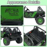 24V 5AH 2 Seater Power Wheels 4WD Kids' Electric Vehicles UTV Ride On Car Spring Absorber Wireless Bluetooth (Green) AXSSIBLZ