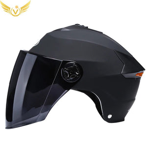 Motorcycle Helmets With Led Lights Moped Helmet Electric Scooter for Men Women With Double Visor Rechargeable Bicycle Light Bike AXSSIBLZ