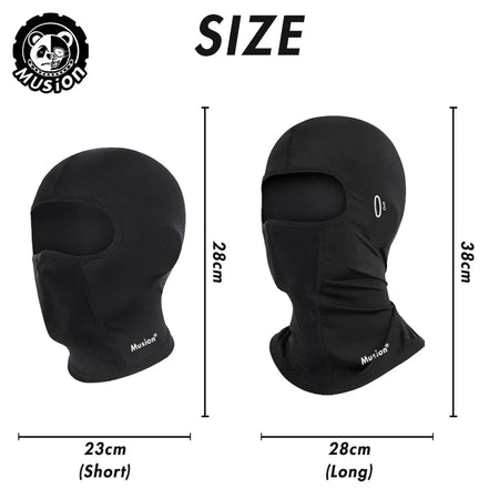 Musion Cycling Helmet Balaclava with Glasses Hole Motorcycle Full Face Mask Sun Protection Ice Silk Biker Headgear Breathable fo AXSSIBLZ
