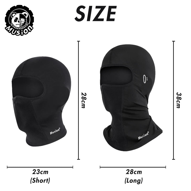 Musion Cycling Helmet Balaclava with Glasses Hole Motorcycle Full Face Mask Sun Protection Ice Silk Biker Headgear Breathable fo AXSSIBLZ