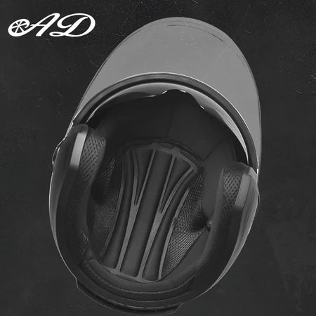 Motorcycle helmet half face double lens four seasons men's and women's motorcycle half 3/4 open face helmet  AXSSIBLZ