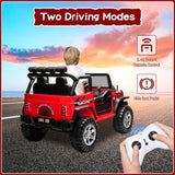 12V Battery Powered  Ride On Car 2 Seater kids Electric Vehicle Toy Truck w/Remote Control Equipped with Music AXSSIBLZ