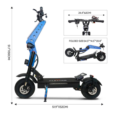 FREE GIFT ADULT ELECTRIC SCOOTER 60V 6000W SPEED DUAL MOTOR 65 MILES RANGE AXSSIBLZ