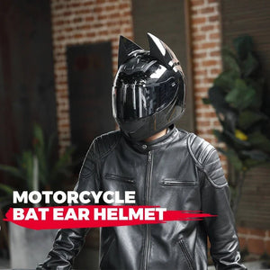 Motorcycle Helmet Full Face Bat Ears For Man Detachable Horns Summer Breathable Motorcross Racing MotorBike Safety Moto Helmets AXSSIBLZ