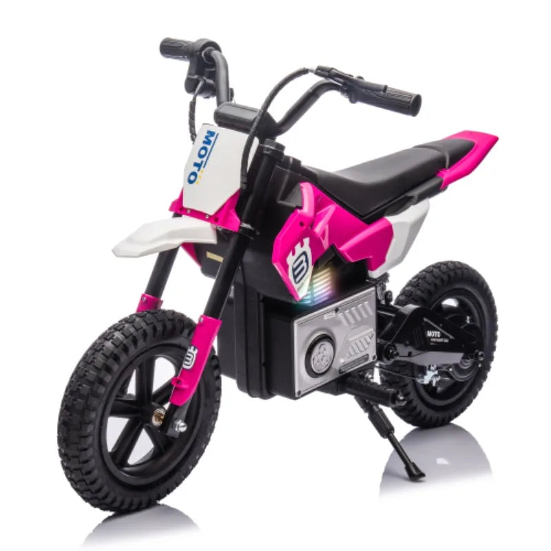 24V Kids Ride On Electric Toy Motocross Motorcycle,200W High Speed Hub Motor,Speeds 3.11-9.32MPH For Kids Aged 5-15. AXSSIBLZ