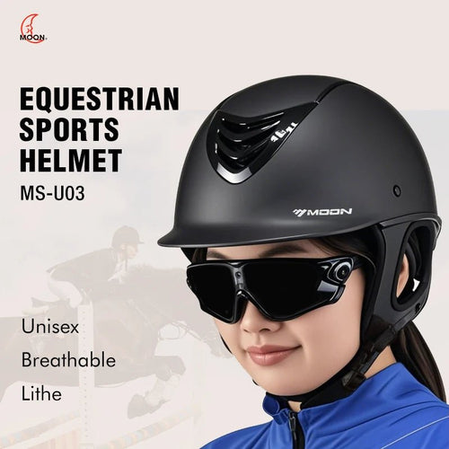 Equestrian Helmets Professional Summer Ultra Light Adult and Children Adjustable Breathable Horse Riding Helmet Riding Cap AXSSIBLZ