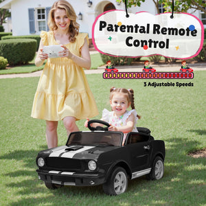 [Official Licensed]Shelby GT350 Kids Electric Car 12V 2WD W/ Parent Remote Control & Safety Belt - All-Terrain Ride-On Toy - Per AXSSIBLZ