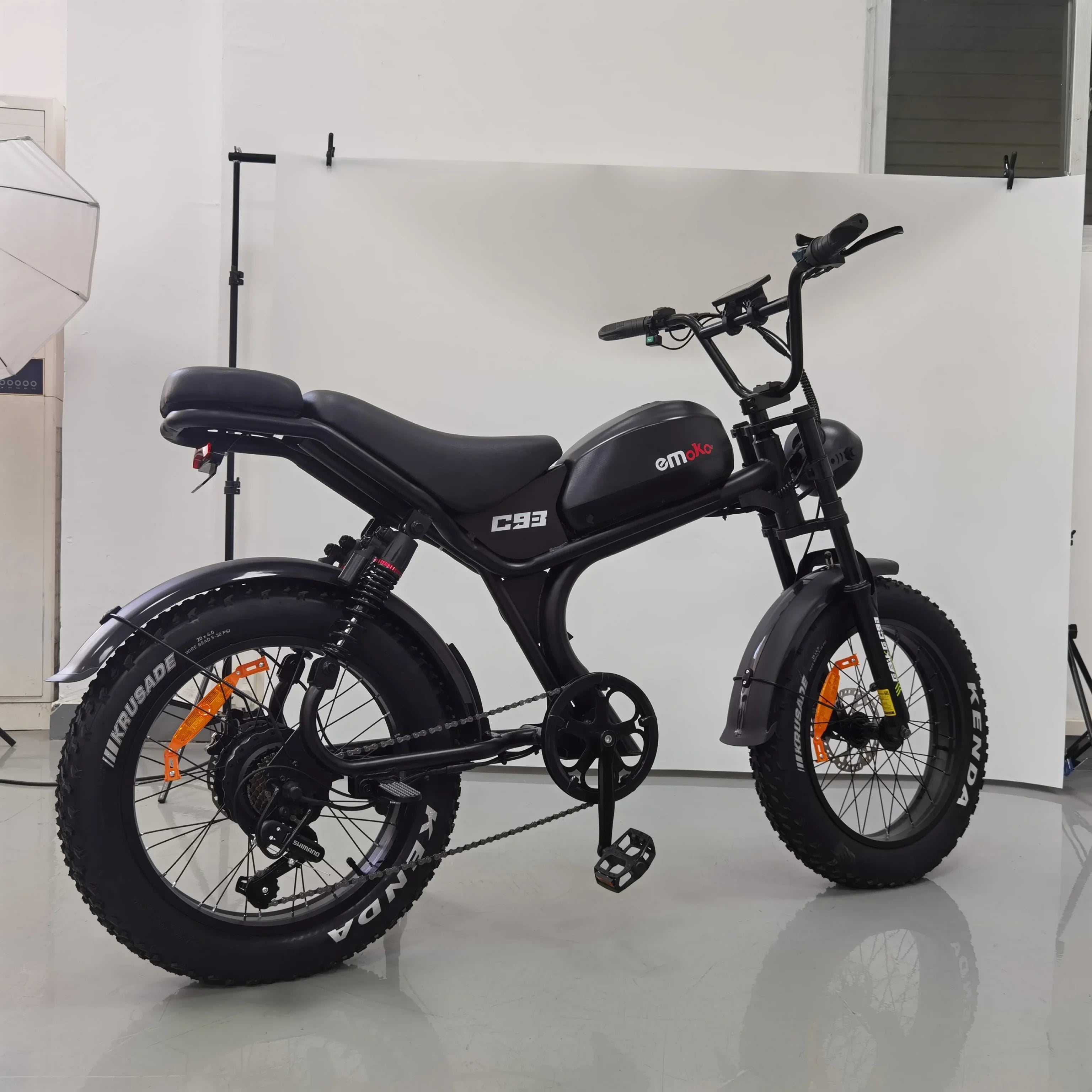 C93 20inch Fat Tire 2000W 48V23AH Hydraulic Oil Brake Mountain Dirt Electric Bike W/ Removable Battery AXSSIBLZ