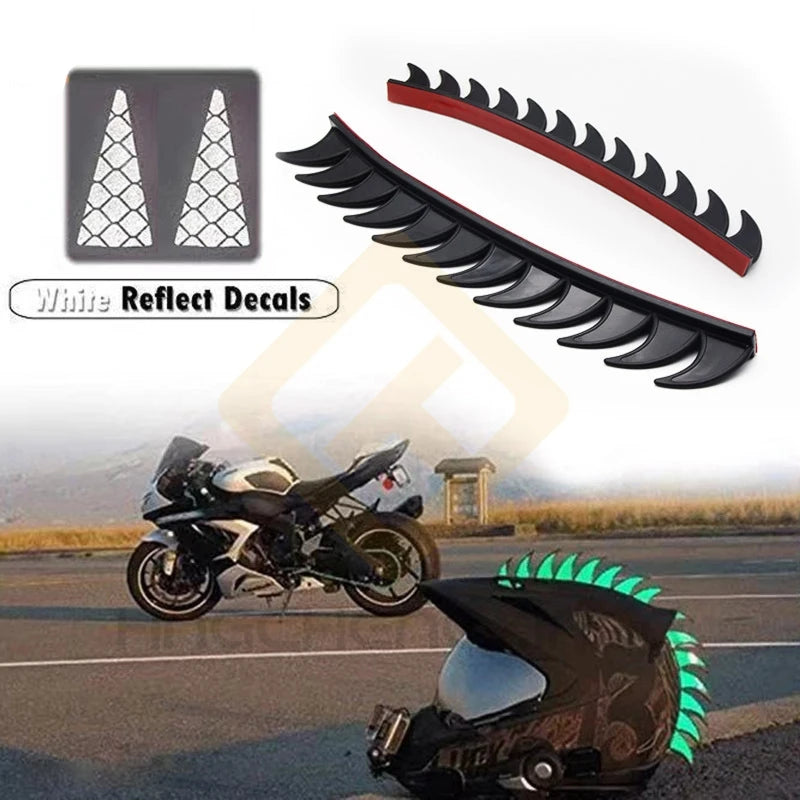 Motorcycle Helmet Mohawks for Bicycle Scootor Dirt Pit Bike ATV Reusable Design Rubber Warhawk Helmets Durable Accessory AXSSIBLZ