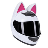 Motorcycle Helmet Detachable Full Face DOT Certification Safety Cat Ears Moto Helmets For Women Breathable Soft Comfort Lining AXSSIBLZ