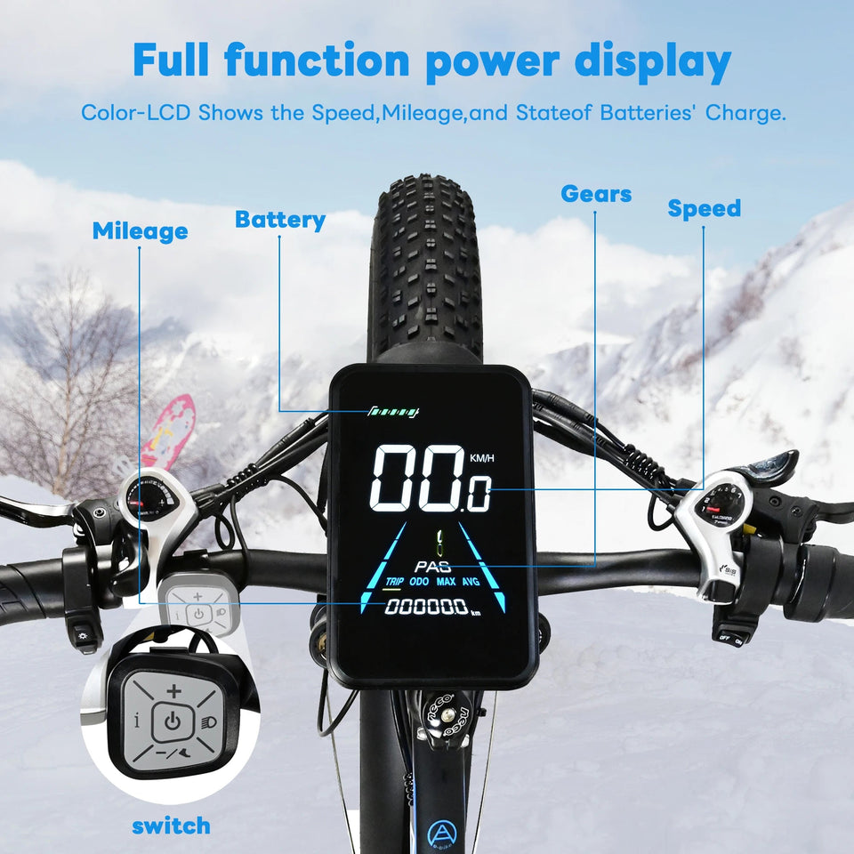 Baolujie 2000W Electric Bike with 20AhRemovable Battery 26"×4"Fat Tire Ebike for Adults 35MPH 80MilesElectric Bicycles AXSSIBLZ