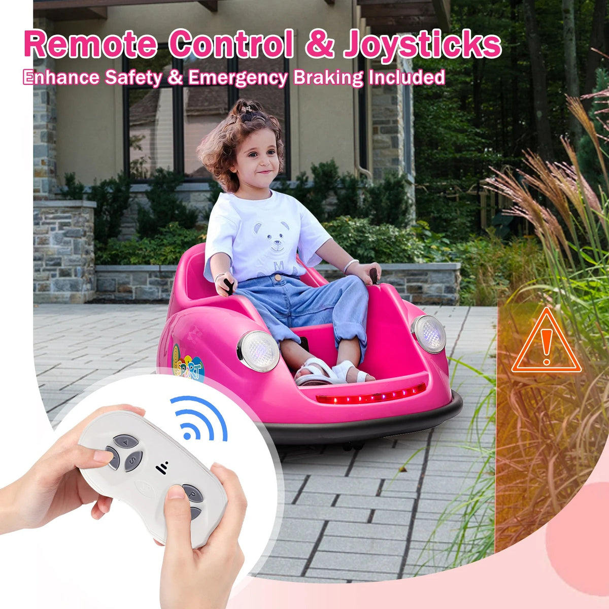 Bumper Cars For Toddlers, Electric Kids Ride On Bumper Car Gift, 12V Battery Ride On Car With Parent Remote Control AXSSIBLZ