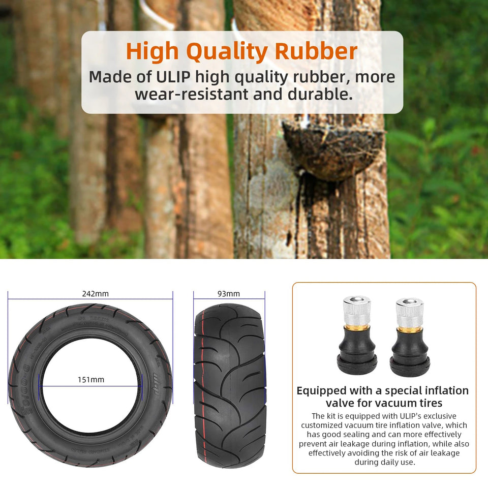 ULIP 11 Inch 90/60-6 Road Tubeless Tire For Electric Scooter City Road Vacuum Tire Widened Wear-resistant Non-slip Tyre Parts AXSSIBLZ