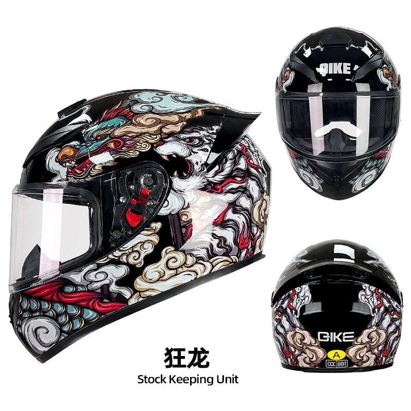 DOT Men and women motorcycle helmets are safe in winter Four Seasons Knights can be equipped with Bluetooth motorcycle helmets AXSSIBLZ