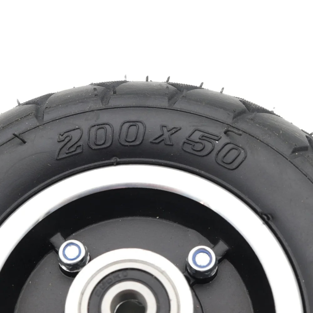 8 Inch Electric Scooter Wheel 200x50 Pneumatic Inner and Outer Tire Aluminum Alloy 10mm Hub with 6200 Bearing AXSSIBLZ