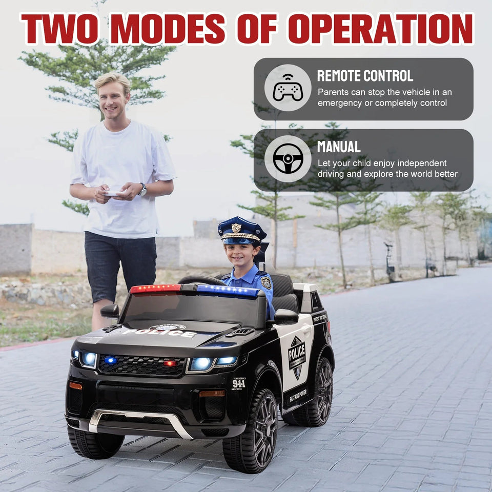 Kids Ride On Car 12V Battery Powered Electric Vehicle Power Wheel Ride on Vehicle Fire Truck for 3-8y Kids Gifts, with Megaphone AXSSIBLZ
