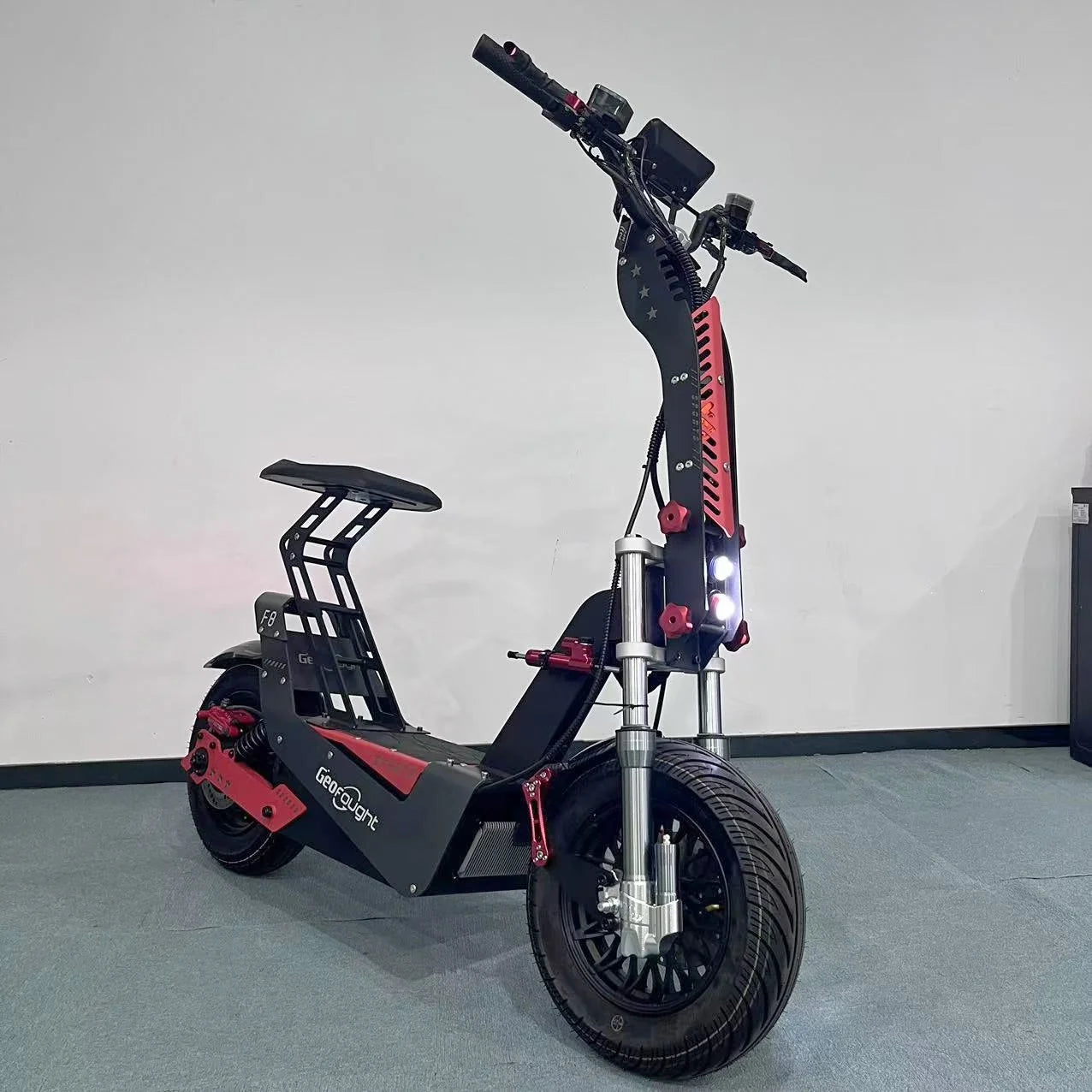 All-Black 72V 15000W Fast Speed 80MPH 120-140KMH Electric Scooter QS Motor Votol Racing Controller Geofought F8 E Scooters AXSSIBLZ