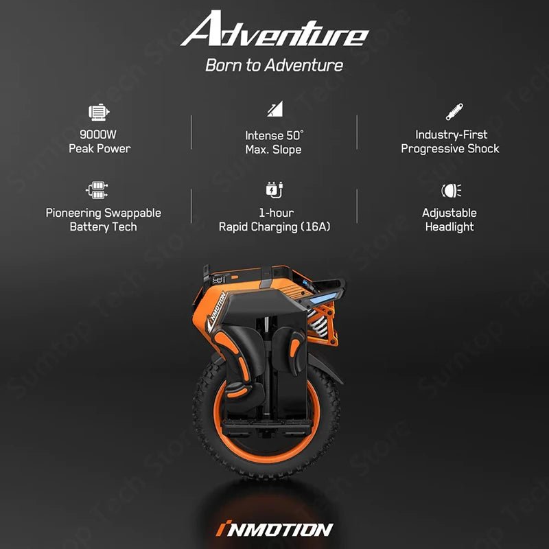 V14 Xtreme Speed Electric Unicycle – 70 km/h, 9000W Power, 2400Wh Battery High Torque Unicycle Wheel AXSSIBLZ