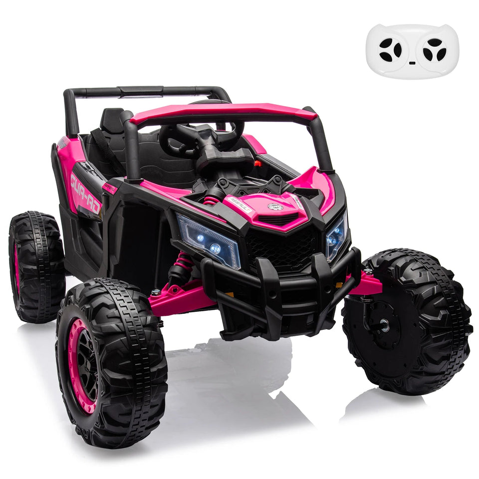 Kids UTV With Remote Control, 24V Ride On Car, Battery Powered Electric Vehicles, Spring Suspension, 200W Motor, Metal Frame AXSSIBLZ