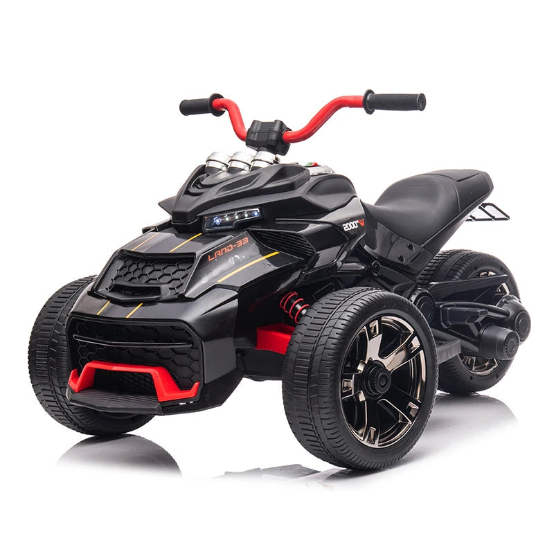 12V Kids ATV Ride On Toy Three-Wheel Electric Vehicle for 3-8y Kids Gifts Battery Powered Car Toys with Lights,Music AXSSIBLZ
