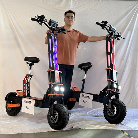 2025 Upgraded Escooter X8P 8000W 60V 38.4AH 13/14 inch Dual Motor Adult Off-road Electric Scooter Speed 100KM/H Mileage 120KM AXSSIBLZ