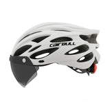Lightweight Bicycle Helmet MTB Mountain Road Comfortable Breathable Led Safety Bike Helmets Men Women Detachable Goggles 54-62CM AXSSIBLZ