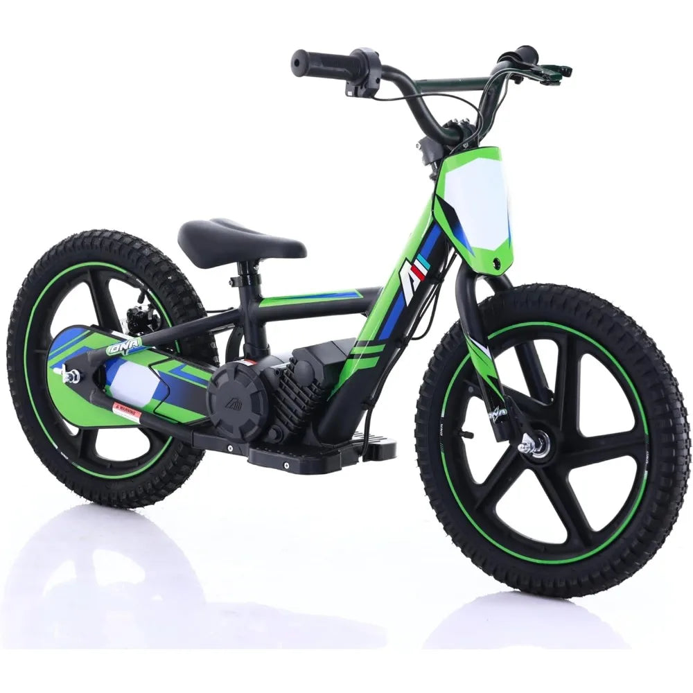 Adventure Mini 170/340W Electric Motorcycle – Kid's Off-Road Balance Bike, 10/12MPH, Perfect for Ages 3-12 AXSSIBLZ