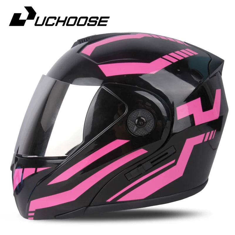 Flip-Up Motorcycle Helmet – Dual Lenses, Full Face Protection, Ideal for Riding & Motocross AXSSIBLZ