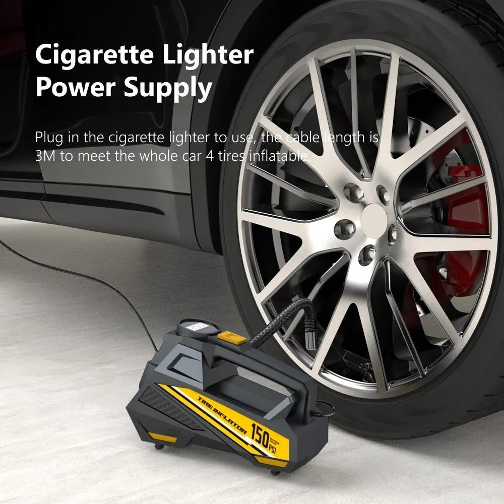 C3012 Ultimate Corded Portable 12V PowerPump 150PSI Electric Tire Inflator & Car Air Compressor AXSSIBLZ