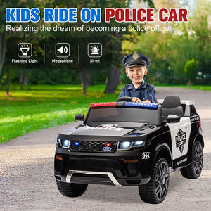Kids Ride On Car 12V Battery Powered Electric Vehicle Power Wheel Ride on Vehicle Fire Truck for 3-8y Kids Gifts, with Megaphone AXSSIBLZ
