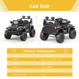 12V Kids Ride on Toys Car Battery Powered Motorized Truck with Remote Control for 3-8 Yrs Boys Girls Birthday Gifts AXSSIBLZ