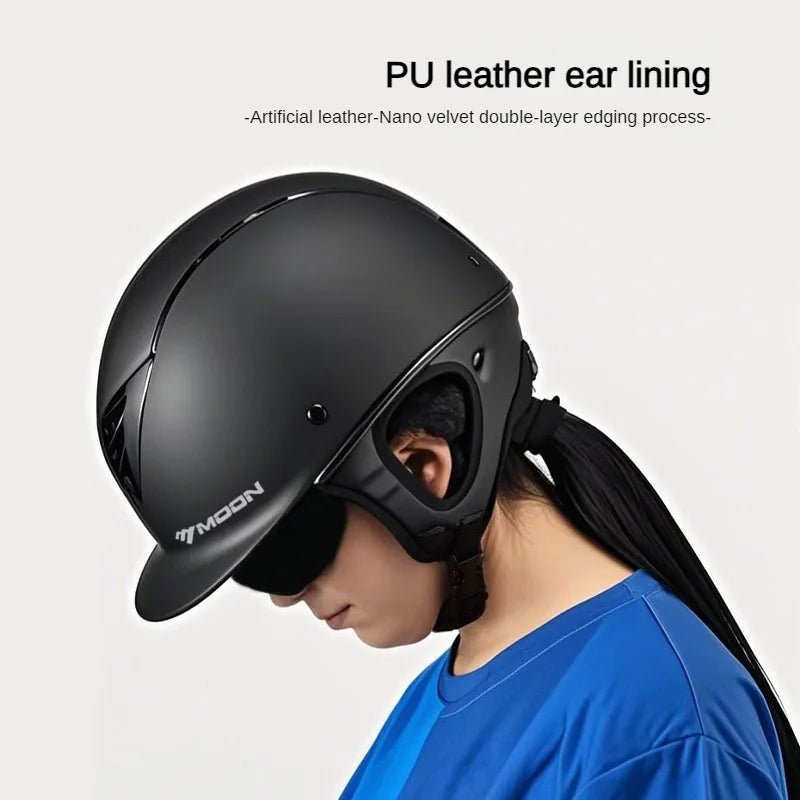 Equestrian Helmets Professional Summer Ultra Light Adult and Children Adjustable Breathable Horse Riding Helmet Riding Cap AXSSIBLZ