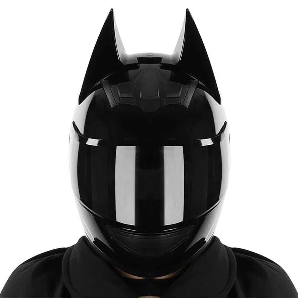 Motorcycle Helmet Full Face Bat Ears For Man Detachable Horns Summer Breathable Motorcross Racing MotorBike Safety Moto Helmets AXSSIBLZ