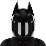 Motorcycle Helmet Full Face Bat Ears For Man Detachable Horns Summer Breathable Motorcross Racing MotorBike Safety Moto Helmets AXSSIBLZ
