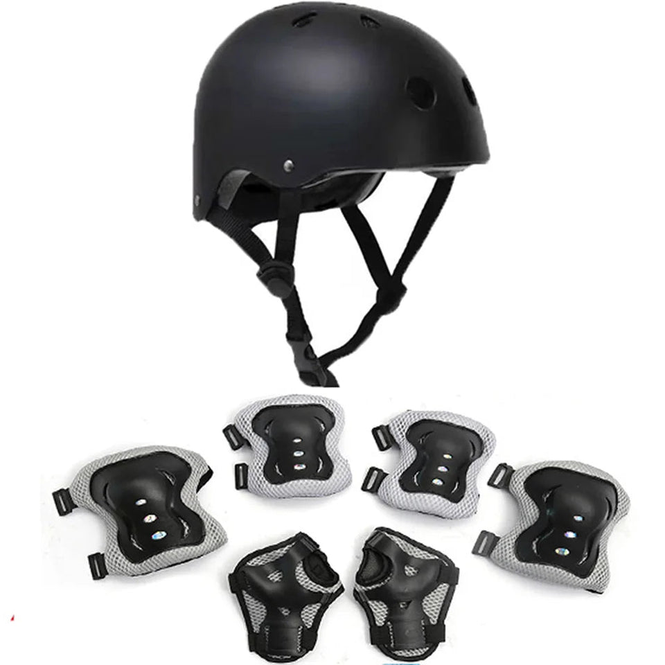 Child Bicycle Helmet Kids MTB Road Bike Helmets Safe Breathable Protection Headgear with Kneepads for Outdoor Sports Headpiece AXSSIBLZ