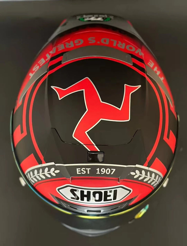 Motorcycle helme Full Face shoei X14 isle of man TT X-Sprit 3 RED  Motocross Racing Motobike Riding Helmet Casco De Motocicleta AXSSIBLZ