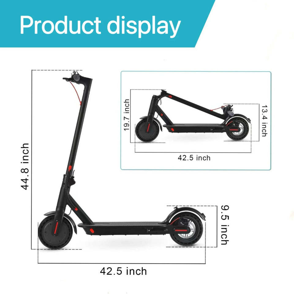 E-Scooter Foldable Waterproof Adult Electric Scooter 8.5Inches Explosion-Proof Tire 36V 350W 10.4Ah Configuration Smart AXSSIBLZ
