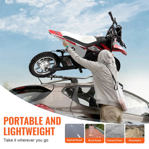 VEVOR 36V Kids Ride On Motorcycle with Speed up to 15.5mph LED Light Battery Gauge Electric Motorcycle Toys for Children Boys AXSSIBLZ