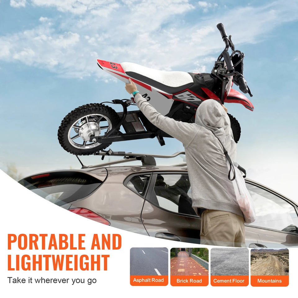 VEVOR 36V Kids Ride On Motorcycle with Speed up to 15.5mph LED Light Battery Gauge Electric Motorcycle Toys for Children Boys AXSSIBLZ